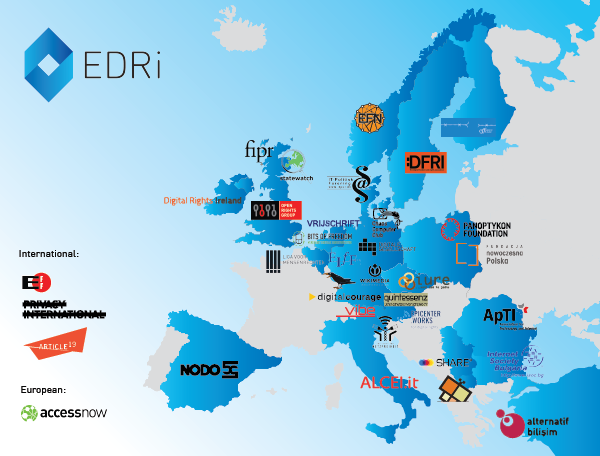 EDRi member map